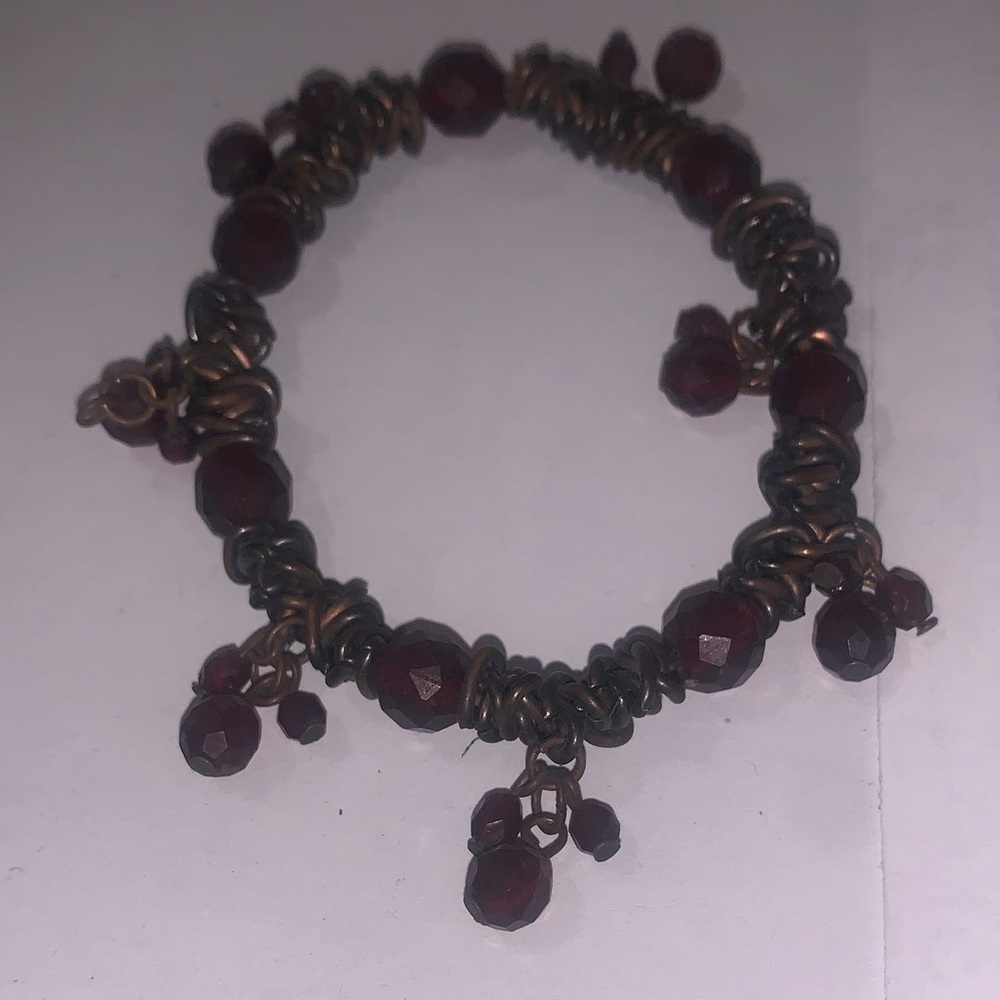 Elegant Red Beaded Bracelet